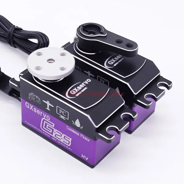 GXServo G25 25kg 7.4V 고속 전압 강철 기어 방수 코어리스 로우 프로파일 서보 RC 자동차 드리프트 아두이노 로봇 산업 - 이미지 4