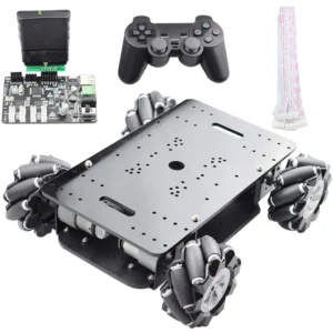 [PS2 제어] Arduino Raspberry Pi DIY STEM용 4개의 12V 인코더 모터가 포함된 STM32 5KG 하중 이중 섀시 메카넘 휠 로봇 자동차 섀시 키트