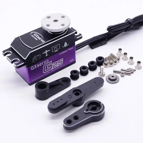 GXServo G25 25kg 7.4V 고속 전압 강철 기어 방수 코어리스 로우 프로파일 서보 RC 자동차 드리프트 아두이노 로봇 산업 - 이미지 7