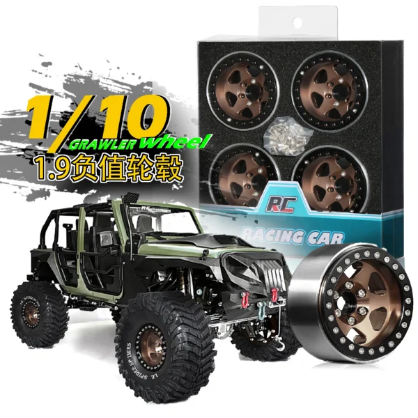 1.9 인치 비드 록 휠 4 개 TRX4 SCX10 RC 크롤러 - 이미지 6