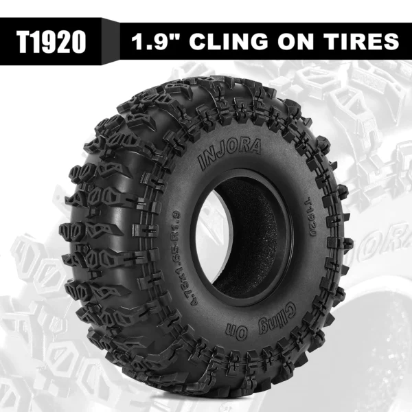 INJORA S5 1.9인치 클링온 타이어 120*42mm 1/10 RC 크롤러용 (T1920) - 이미지 4