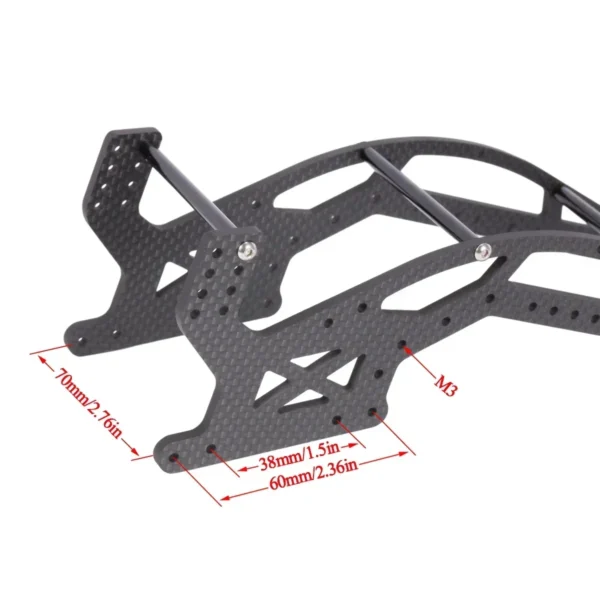 1/10 RC 크롤러 장비용 링크가 포함된 4.1mm 카본 파이버 MOA 섀시 키트 1세트 Capra F9 오프셋 포털 액슬 1.9S 2.2S 컴프 빌드 - 이미지 4