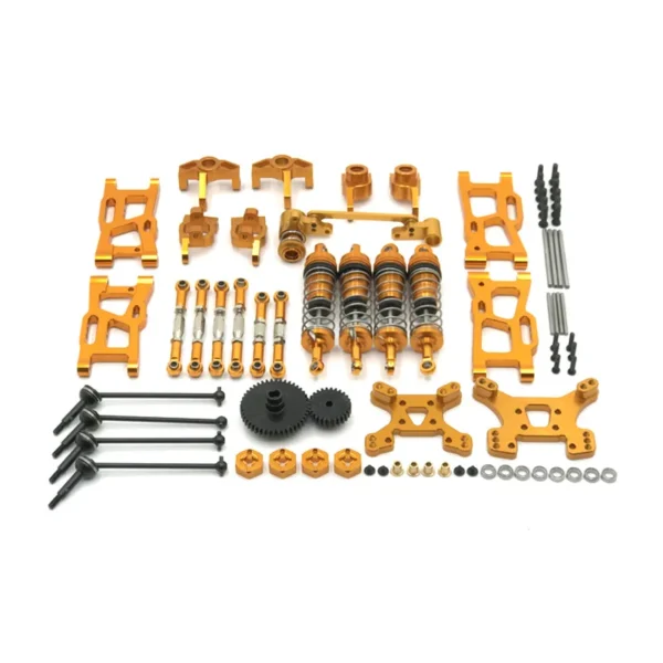Wltoys 144001 144002 144010 124017 124019 금속 업그레이드 부품 개조 키트 스윙 암 충격 흡수 장치 세트 RC 자동차 액세서리 - 이미지 4