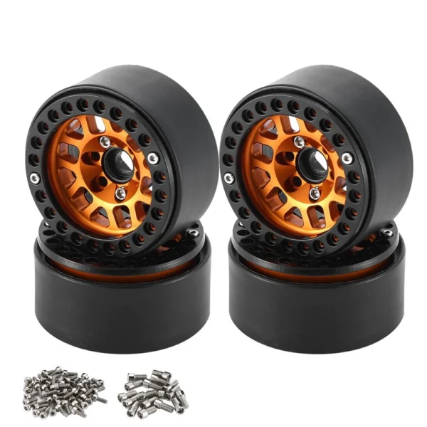 1.9 인치 비드 록 휠 오렌지 4 개 RC 크롤러 SCX10 TRX4 D90 - 이미지 5