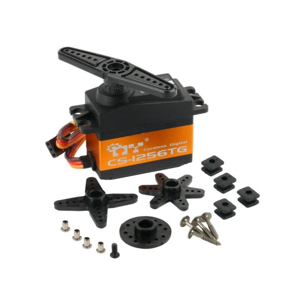 MY CS 1256TG RC 코어리스 디지털 서보 6V 20KG 서보 고토크 표준 스티어링 25T 출력 기어 스플라인 1/8 1/10 RC 카용 - 이미지 2