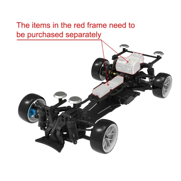 3RACING 사쿠라 D6 스포츠 D6S 키트 1/10 RC 전기 원격 제어 모델 자동차 후륜 구동 드리프트 자동차 프레임 성인 어린이 장난감 - 이미지 2