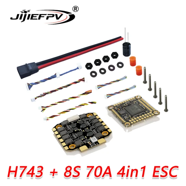 [H743 8S 70A 스택] H743 비행 컨트롤러 지원 BetaFlight Ardupilot FC H743 스택 12S 70A 4in1 ESC 5인치 DJI RC FPV 프리스타일 드론 DIY 부품용