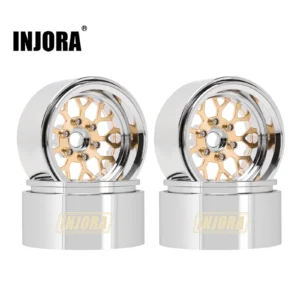 INJORA 9.65mm 오프셋 1.9인치 ModuWheel 황동 및 알루미늄 비드락 휠 (1/10 RC 크롤러용)