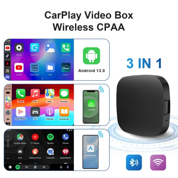 2025 2G+16G 스마트 CarPlay Ai Box Android 13 TV Box Wifi 무선 Android Auto Netflix YouTube OEM CarPlay Cars용 Play Store 내장 - 이미지 2