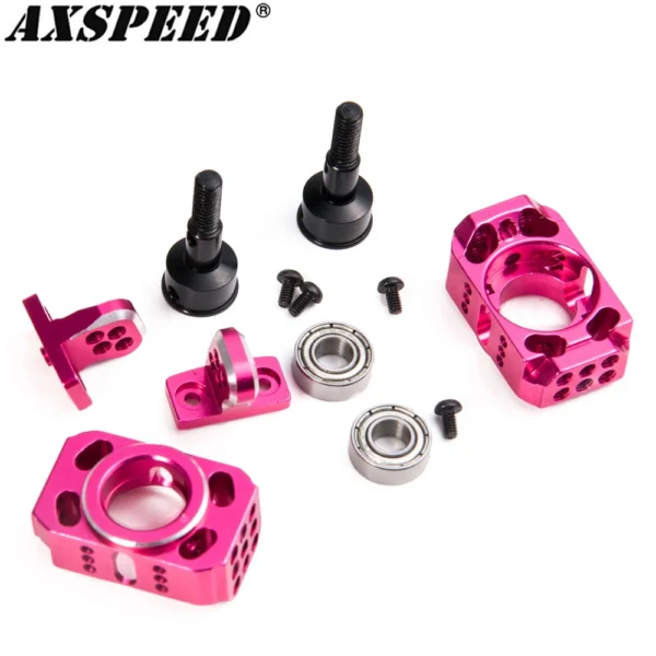 AXSPEED 알루미늄 조절식 스티어링 서스펜션 너클 어셈블리 스티어링 블록 암 액슬 비트 베어링 (사쿠라 D4 AWD RWD용)
