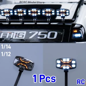 [1개] RC 트럭 크롤러 LED 멀티모드 5V 루프 스포트라이트 조명 타미야 RC 1/14 트럭 1/12 크롤러 TRX4 SCX10 부품 액세서리 DIY용