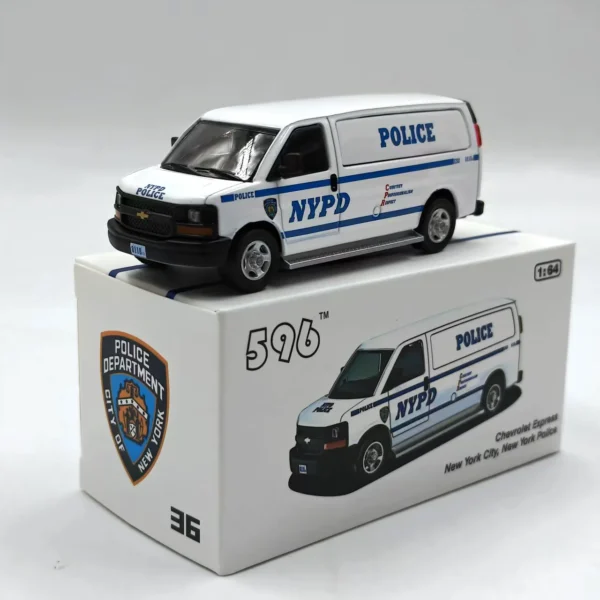 596 모델 1/64 합금 자동차 모델 Express VAN New York & Chicago 페인트 트럭 버전 - 이미지 7