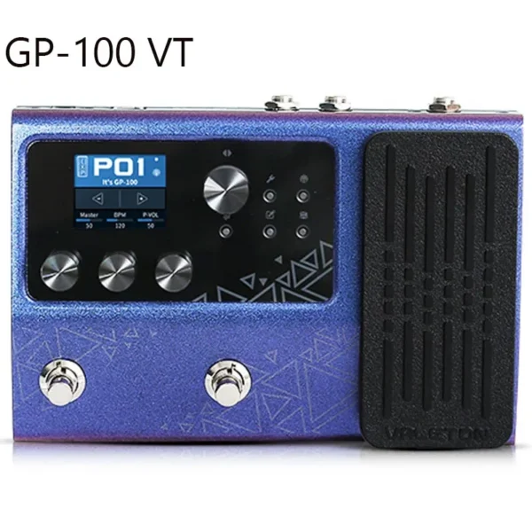 Valeton GP 100 멀티 기타 이펙트 프로세서 140 내장 이펙트 루퍼 익스프레션 페달 그라디언트 컬러 - 이미지 8