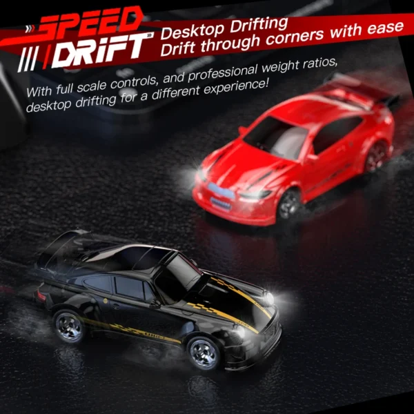1/64 RC 드리프트 카 2025 최신 4 륜 리모컨 레이싱 카 선물 최적 - 이미지 4