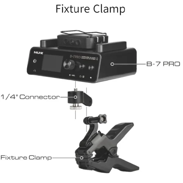 NUX B 7 PRO 프로 레벨 무선 인이어 모니터 시스템 새로운 정품 오리지널 2.4GHz 24bit/48KHz 오디오 품질 - 이미지 6