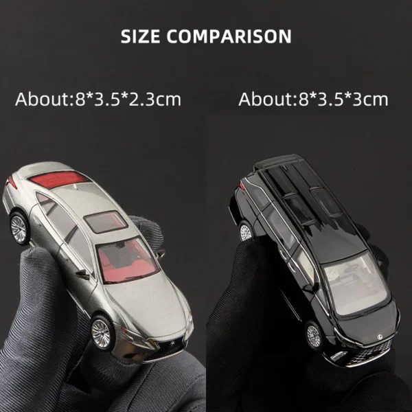 Massdi 1:64 LEXUS LM LC LS 500h 자동차 모형 합금 미니어처 다이캐스트 차량 장난감 컬렉션 - 이미지 2