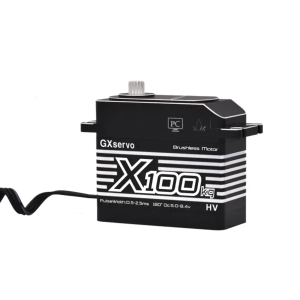 GXservo 100KG 서보 대용량 토크 고전압 알루미늄 쉘 메탈 기어 브러시리스 모터 1/5 RC카 (대형 모델용) - 이미지 4