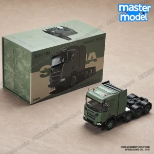 [A] Massdi 1/64 스카니아 탱크 수송 트레일러 트럭 플랫베드 트레일러 군용 모델 다이캐스팅 시뮬레이션 합금 차량 모델.