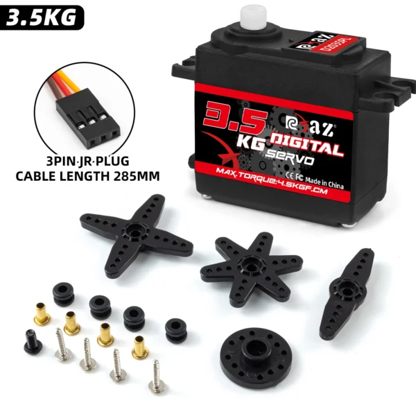 RCXAZ 디지털 서보 회전 180° 메탈 기어 서보 3.5kg 6.5kg 9.5kg 14.5kg RC 자동차 로봇 보트 RC 헬리콥터용 고속 서보 - 이미지 7