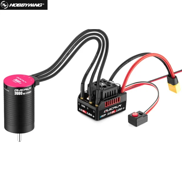 HobbyWing QuicRun WP 10BL120 G2 120A 방수 센서리스 브러시리스 ESC 속도 컨트롤러 3652 3660 G2 모터 1/10 RC카용
