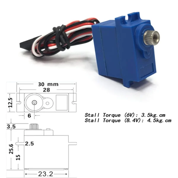 TR 4 2065 RC 자동차 서보 메탈 기어 미니 4.5kg 3핀 방수 마이크로 서보 (트랙사스 TRX4M 1/18 TRX4 1/10 스케일 RC 자동차 업그레이드용) - 이미지 6