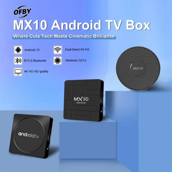 2G+16G 안드로이드 TV 박스 디코더 4K 안드로이드 13 MX10 F1 디지털 도매 ONN 인증 스마트 안드로이드 TV 박스 - 이미지 5