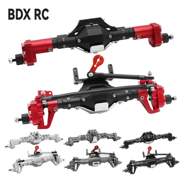 1/10 RC 록 크롤러 Axial SCX10 II Spiral Gear 90046 90047 D90 RC4WD용 전면 및 후면 포털 액슬 CNC 알루미늄 합금 양극 처리