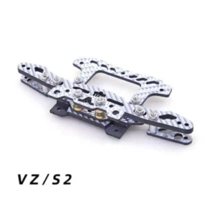 [VZ S2 실버 리어] 자체 제작 카본 파이버 스테이 MS/MSL/MA/FMA/VZ/S2 AT 스프링 프론트 파트 더블 스피어 테일 키트 수도꼭지 프테리스 타미야 미니 4WD 자동차