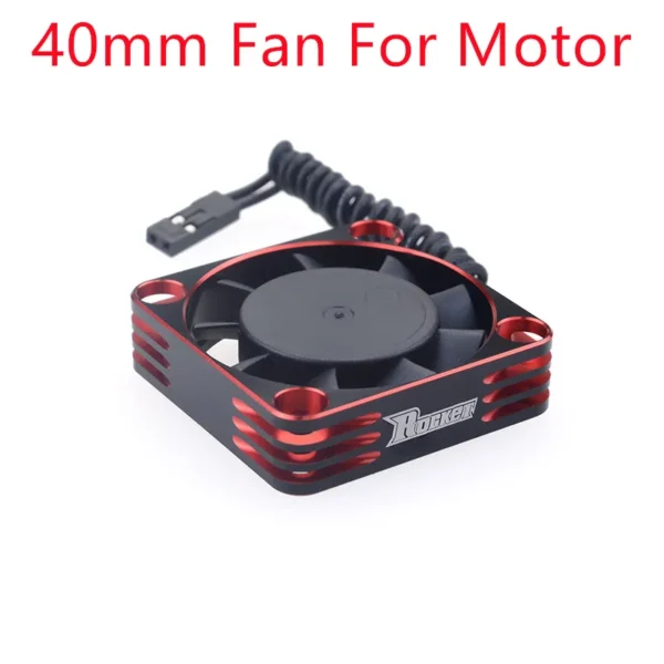 [모터용 40mm 빨간색] 로켓 RC 팬 25mm 30mm 35mm 40mm 50mm SURPASS HOBBY 방열 냉각 팬 1/10 1/8 브러시리스 모터 RC 자동차 부품용.