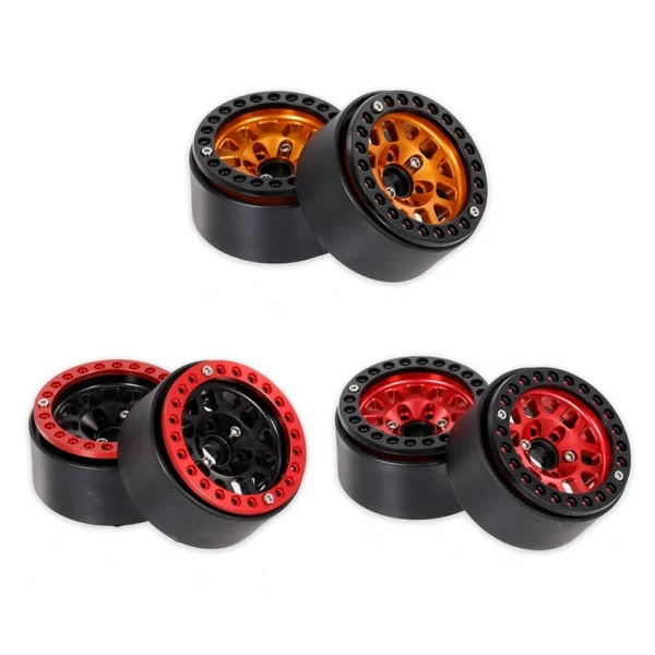 1.9 인치 비드 록 휠 오렌지 4 개 RC 크롤러 SCX10 TRX4 D90 - 이미지 6
