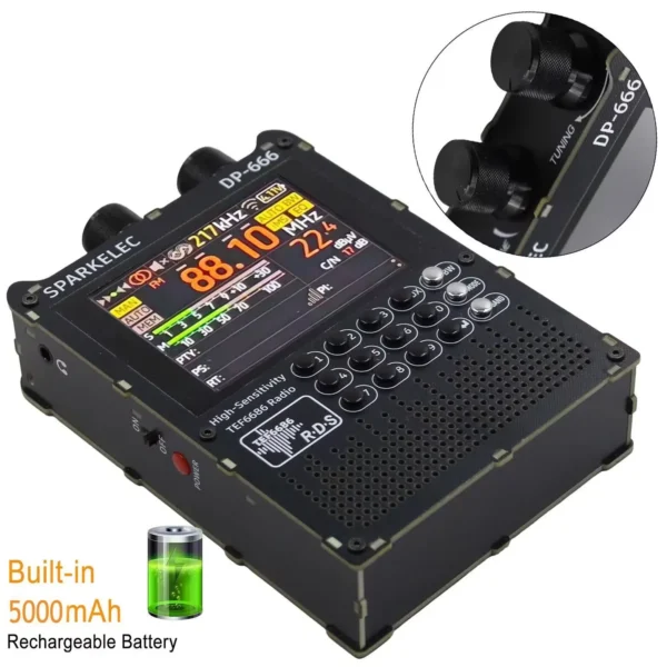 새로운 DP 666 TEF6686 라디오 고감도 풀 밴드 FM AM LW MW SW 단파 ESP32 RDS 2.8인치 IPS LCD - 이미지 6