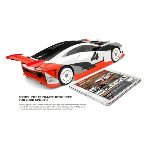 HPI RACING 1/10 160202 SPORT3 FLUX 4WD 전기 원격 제어 자동차 모델 플랫 드리프트 자동차 RTR 성인용 RC 자동차 어린이 장난감 - 이미지 5