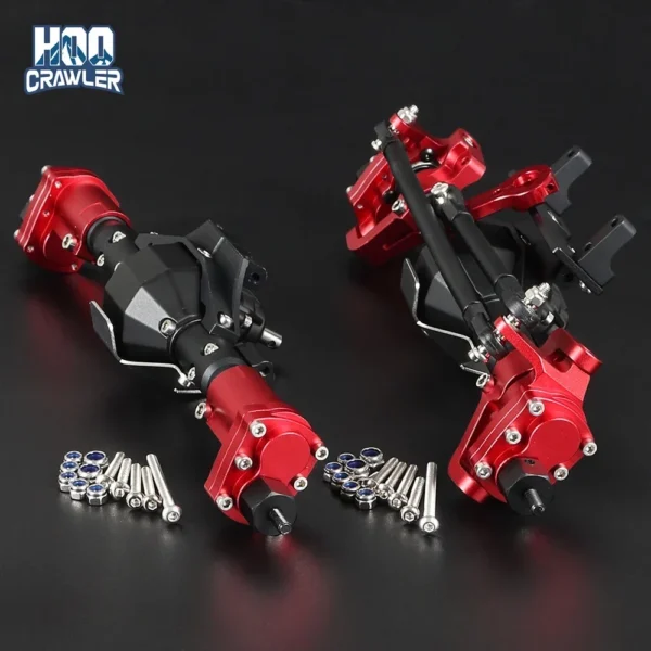HooCrawler 전면 및 후면 포털 액슬 CNC 알루미늄 합금 양극산화 처리 1/10 RC 크롤러 Axial SCX10 RGT 86100 트럭 업그레이드 부품