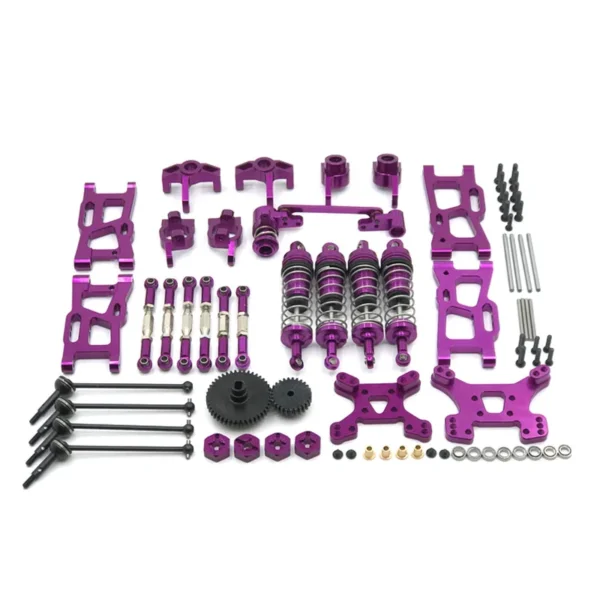 Wltoys 144001 144002 144010 124017 124019 금속 업그레이드 부품 개조 키트 스윙 암 충격 흡수 장치 세트 RC 자동차 액세서리 - 이미지 2