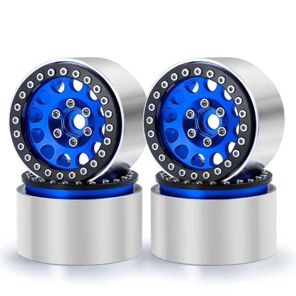 AXSPEED 4개 알루미늄 합금 1.9인치 비드락 휠 림 (Axial SCX10 II 90046 AXI03007 TRX 4 D90 1/10 RC 크롤러 자동차 부품용) - 이미지 8
