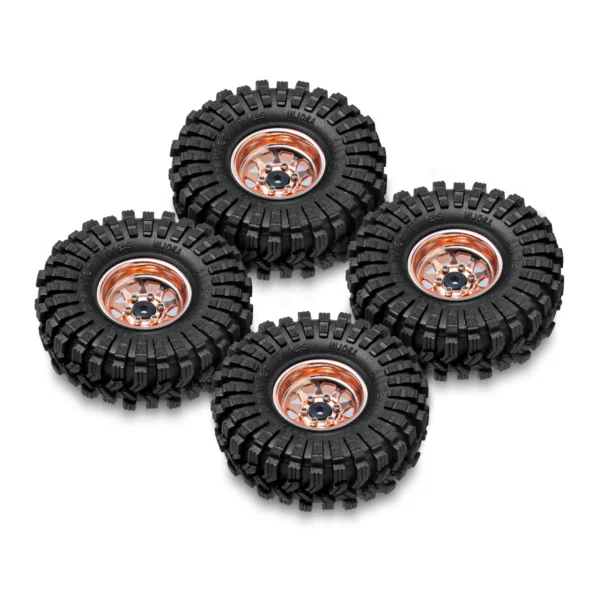 INJORA 3.78mm 오프셋 1.0인치 비드락 휠 림 타이어 세트 (1/18 1/24 RC 크롤러 카 Axial SCX24 FMS FCX24 TRX4M (W1004 T1014)용) - 이미지 6