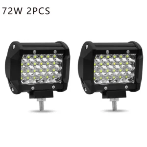 [2PCS 72W] LED 라이트 바 자동차 오프로드 4X4 LED 헤드라이트 12 24V 스포트라이트 LED 바 포드 트럭 ATV SUV 자동차 액세서리용 주행 안개등