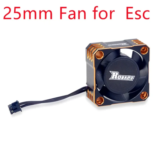 [ESC용 25mm 오렌지] 로켓 RC 팬 25mm 30mm 35mm 40mm 50mm SURPASS HOBBY 방열 냉각 팬 1/10 1/8 브러시리스 모터 RC 자동차 부품용.