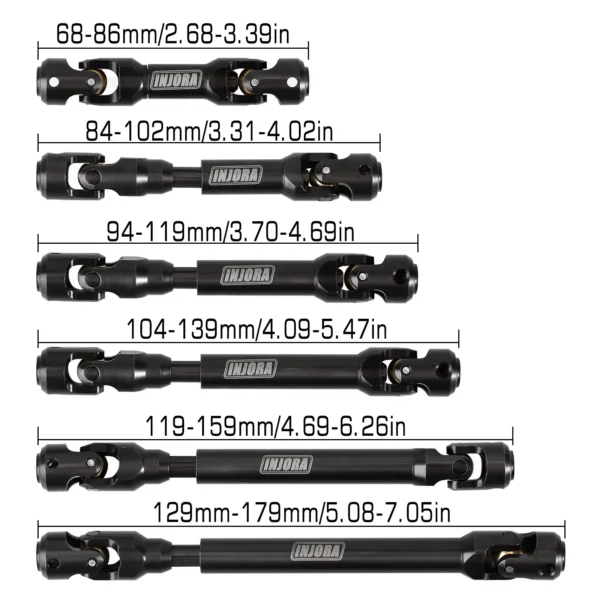 INJORA 1/10 RC카 크롤러 Axial SCX10 90046 AXI03007 TRX4 Redcat Gen8용 스틸 고강도 드라이브 샤프트 - 이미지 3