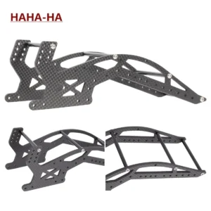 1/10 RC 크롤러 장비용 링크가 포함된 4.1mm 카본 파이버 MOA 섀시 키트 1세트 Capra F9 오프셋 포털 액슬 1.9S 2.2S 컴프 빌드
