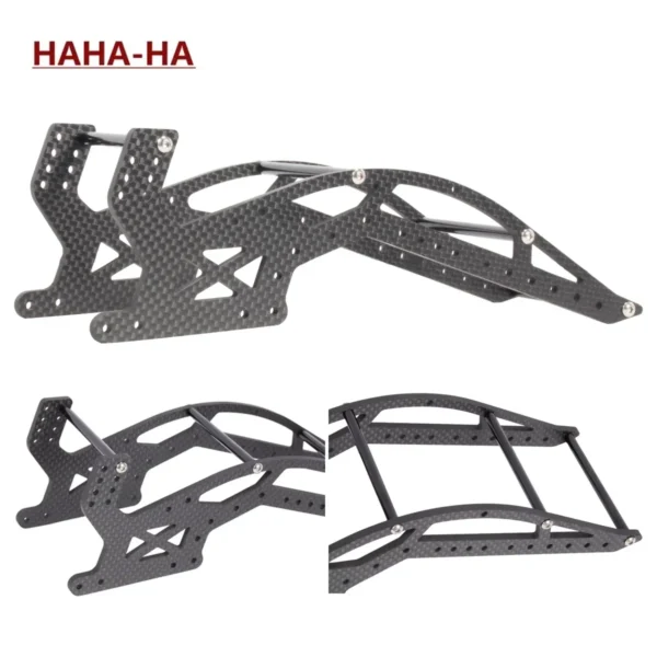 1/10 RC 크롤러 장비용 링크가 포함된 4.1mm 카본 파이버 MOA 섀시 키트 1세트 Capra F9 오프셋 포털 액슬 1.9S 2.2S 컴프 빌드