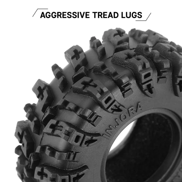 INJORA 스웜프 클로 56*23mm 1.0인치 머드 지형 휠 타이어 (1/18 1/24 RC 크롤러 카 SCX24 AX24 TRX4M FCX24용) (T1021) - 이미지 5