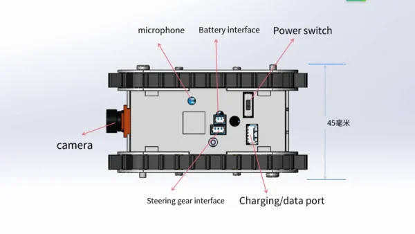 [자동차 조정] ESP32 원격 제어 탱크 모델 금속 섀시 트랙터 크롤러 균형 자동차 마운트 트럭 로봇 섀시 Wifi RC 스카우트 로봇 자동차용 - 이미지 3