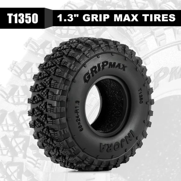 INJORA S4 1.3인치 68*24mm 타이어 (1/18 1/24 RC 크롤러용) (T1350) - 이미지 2