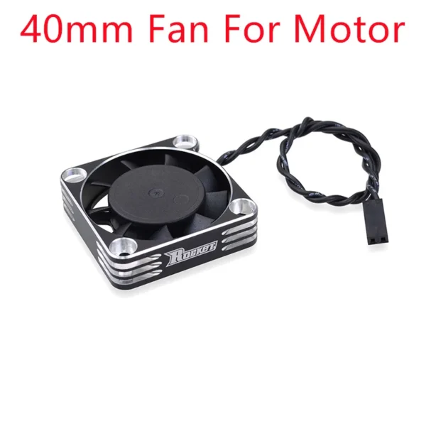 [모터용 40mm실버] 로켓 RC 팬 25mm 30mm 35mm 40mm 50mm SURPASS HOBBY 방열 냉각 팬 1/10 1/8 브러시리스 모터 RC 자동차 부품용.