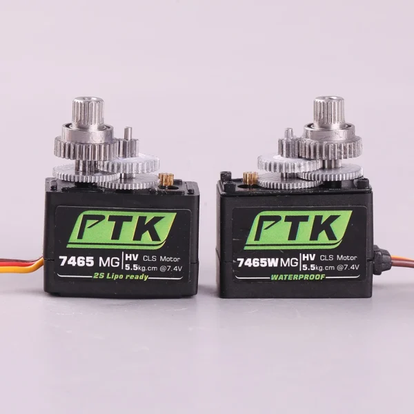 PTK 7465W MG 9g 디지털 서보 메탈 기어 방수 HV 5kg 고정익 RC 자동차 헬리콥터 로봇 180° 회전 1/8 서보 - 이미지 4