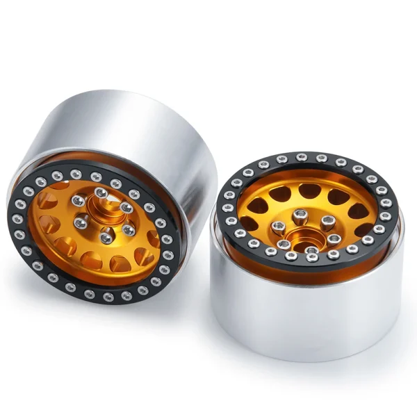 AXSPEED 4개 알루미늄 합금 1.9인치 비드락 휠 림 (Axial SCX10 II 90046 AXI03007 TRX 4 D90 1/10 RC 크롤러 자동차 부품용) - 이미지 4
