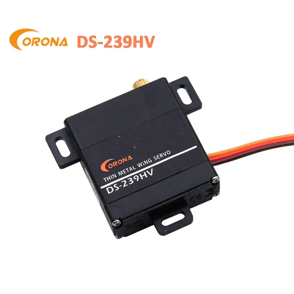 Corona DS239HV DS 239HV 8.4V 디지털 슬림 윙 서보 볼 베어링 메탈 기어 4.6kg / 0.13초 / 22g RC 글라이더 비행기용