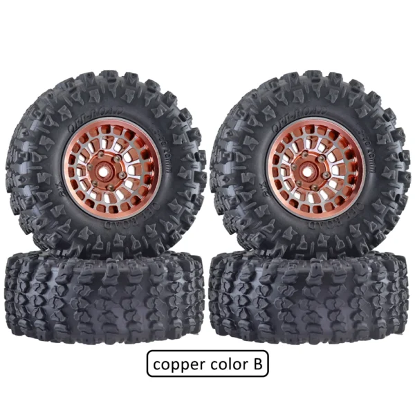 AJRC 알루미늄 합금 1.3인치 비드락 휠 림 타이어 (1/18 Traxxas Trx4m Trx4m 1/24 Fms24 Axial Scx24 RC 크롤러 자동차 타이어용) - 이미지 4