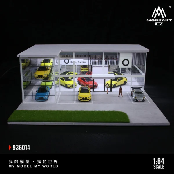 More Art 1/64 이중층 조명 주차장 디오라마 미니카 전시 - Image 5